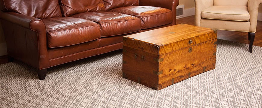 Bedfordshire Natural Wool Loom-Hooked Rug