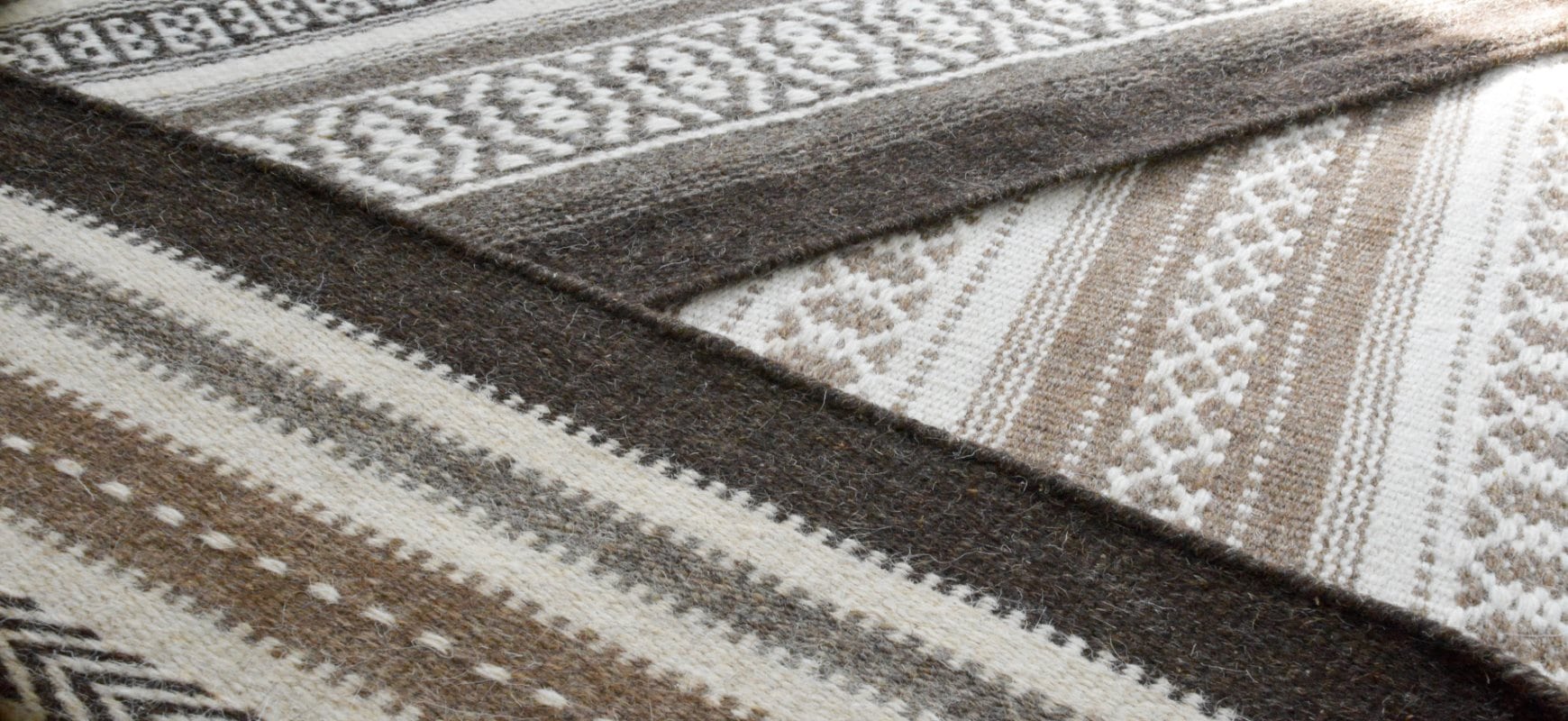 Corriedale Natural Wool Woven Rug