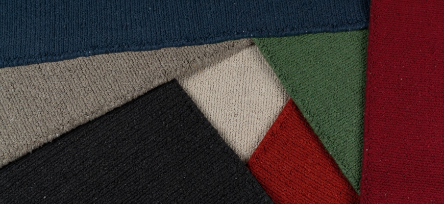 solid cotton loom-hooked rugs geometric scatter (mini)