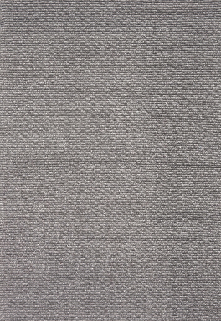 Solid Medium Grey Flatweave Eco Cotton Rug - 2' x 3'