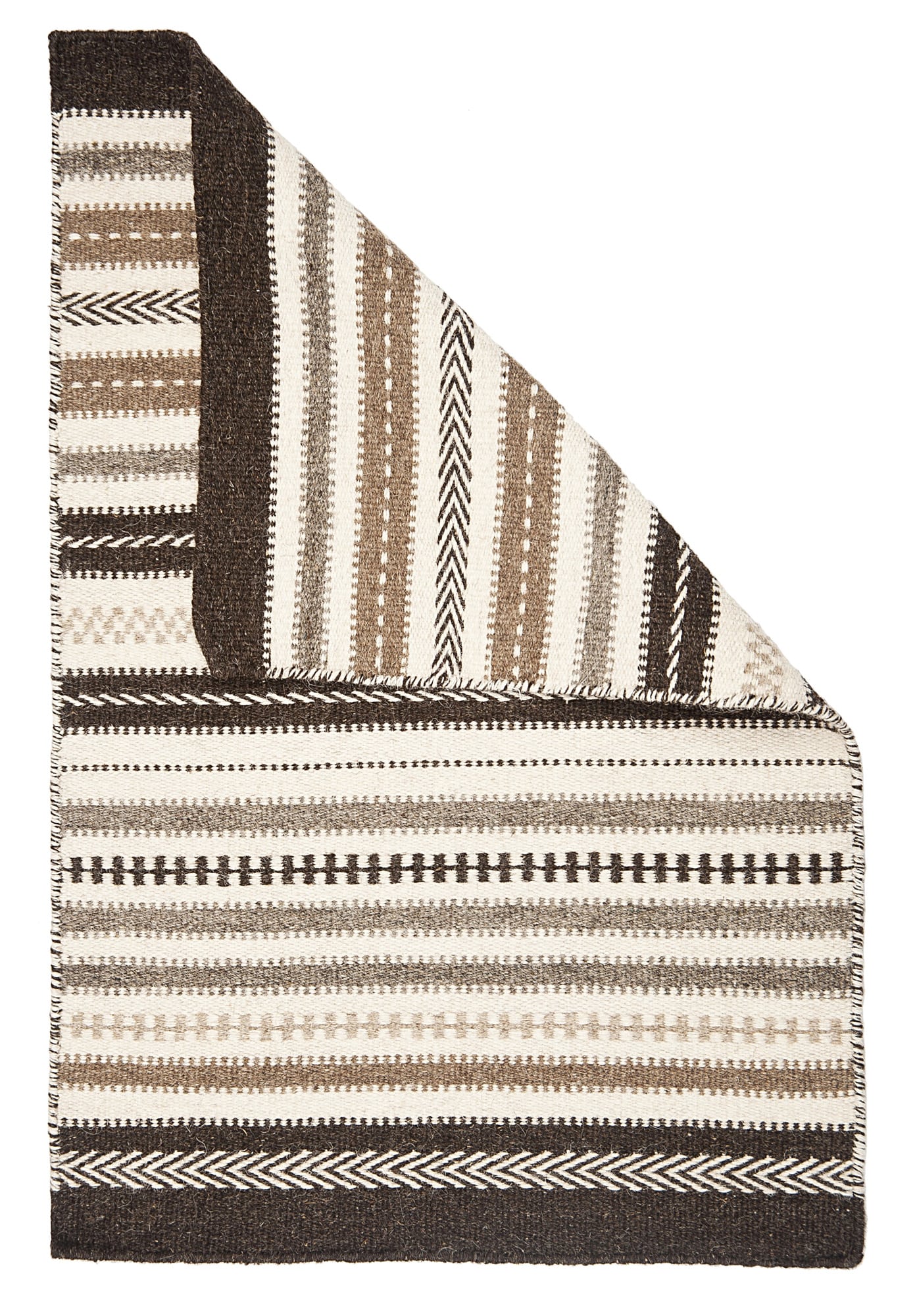 unicoウールラグ 140cm x 200cm Icelandic Natural Wool Woven Rug - Hook & Loom