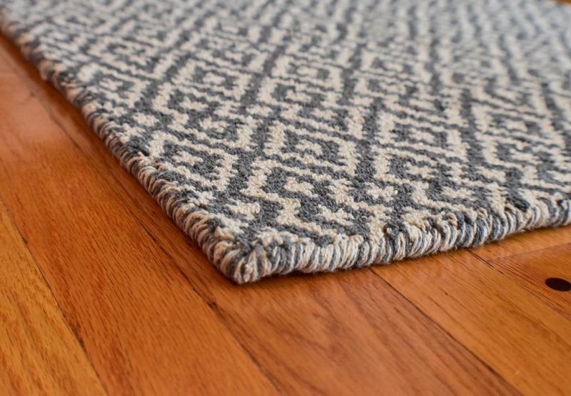 Barcelona Grey/Natural Eco Cotton Loom-Hooked Rug - Hook & Loom
