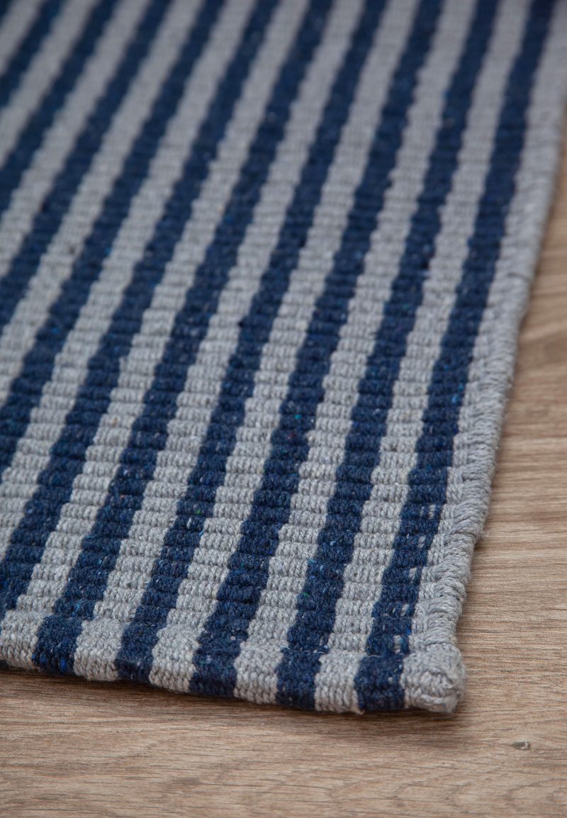 Chester Denim Grey Eco Cotton Rug 036