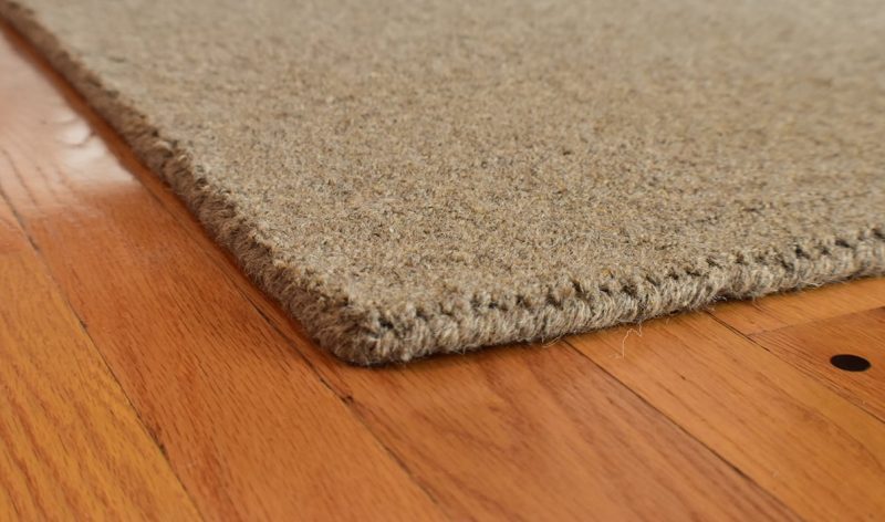 Loom Hooked Wool solid coffee profile