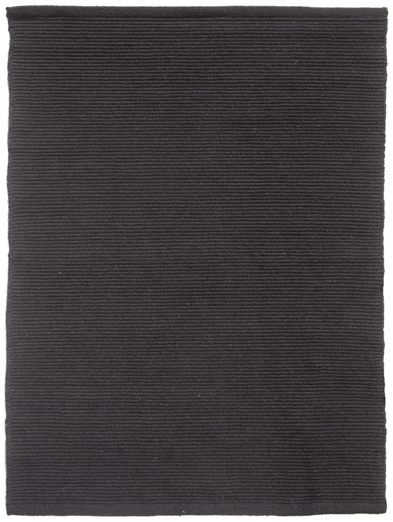 Solid black Eco Cotton Rug_027_silofeature
