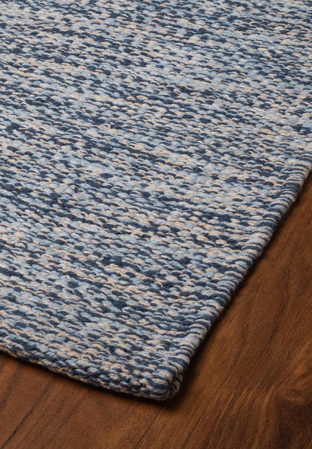 ラグ・カーペット  economics experiment / Woven Rug kind-of-blue-cotton-flatweave-