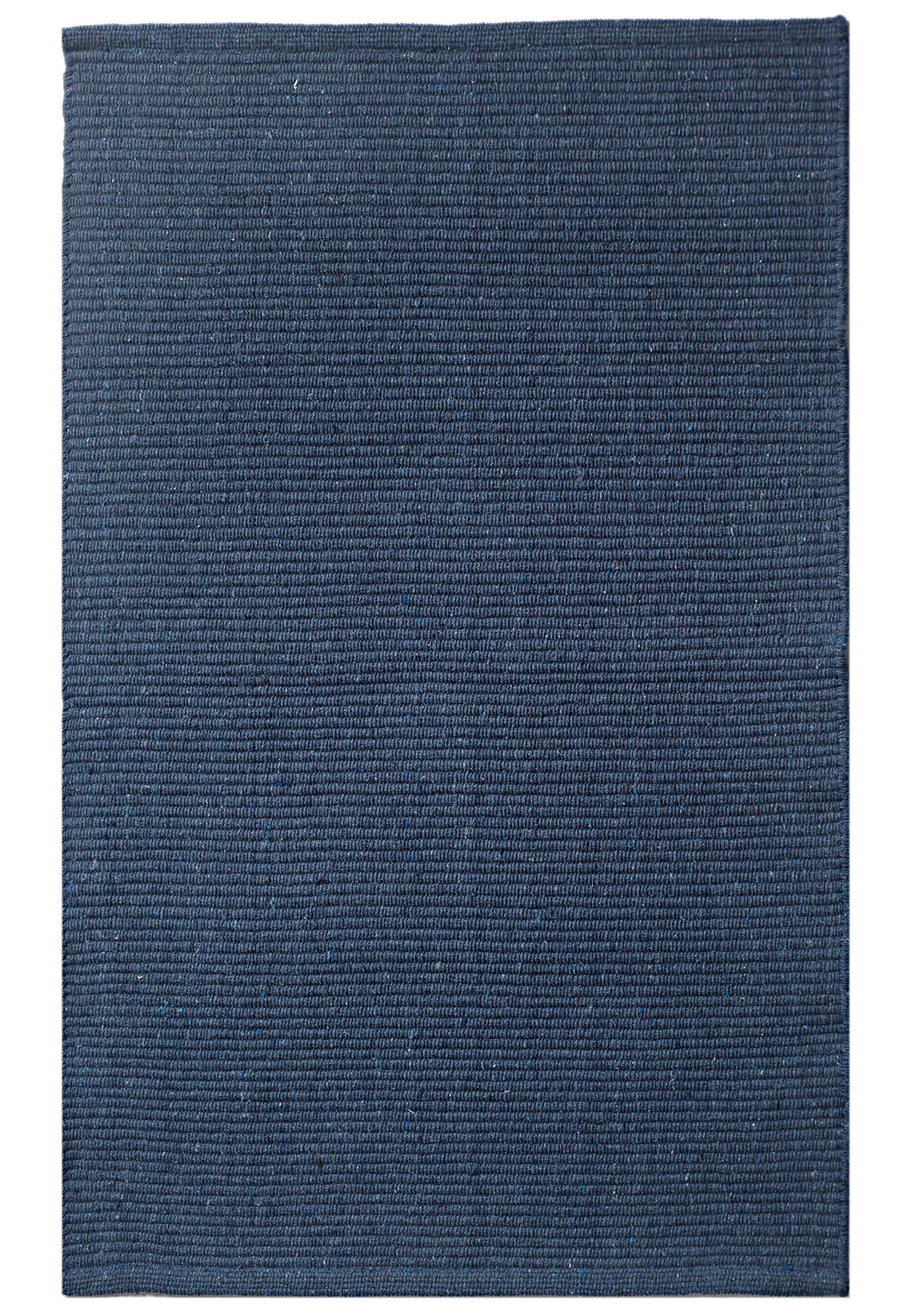 Solid Navy Blue Flatweave Eco Cotton Rug Hook & Loom