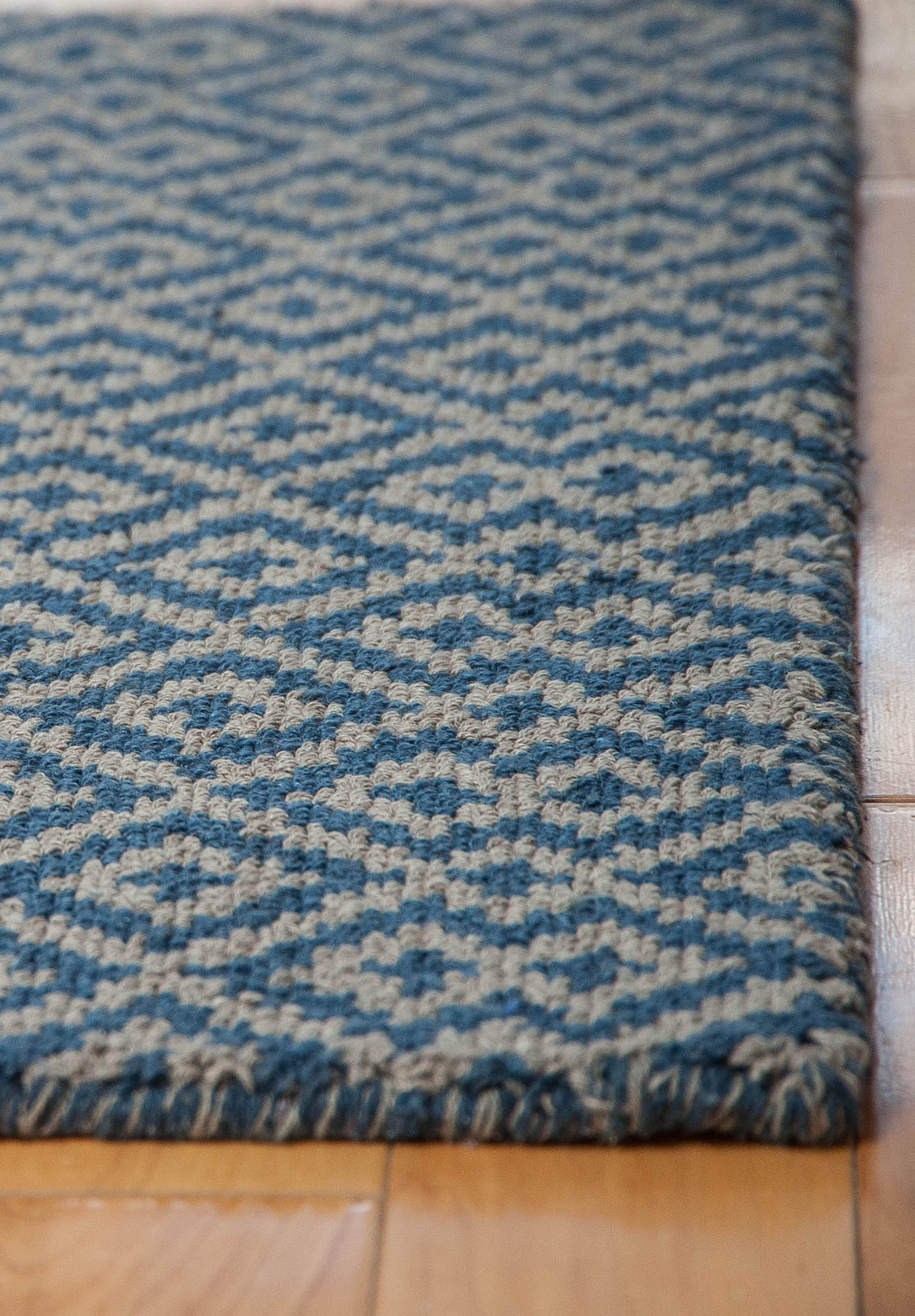 Barcelona Denim/Taupe Eco Cotton LoomHooked Rug Hook & Loom