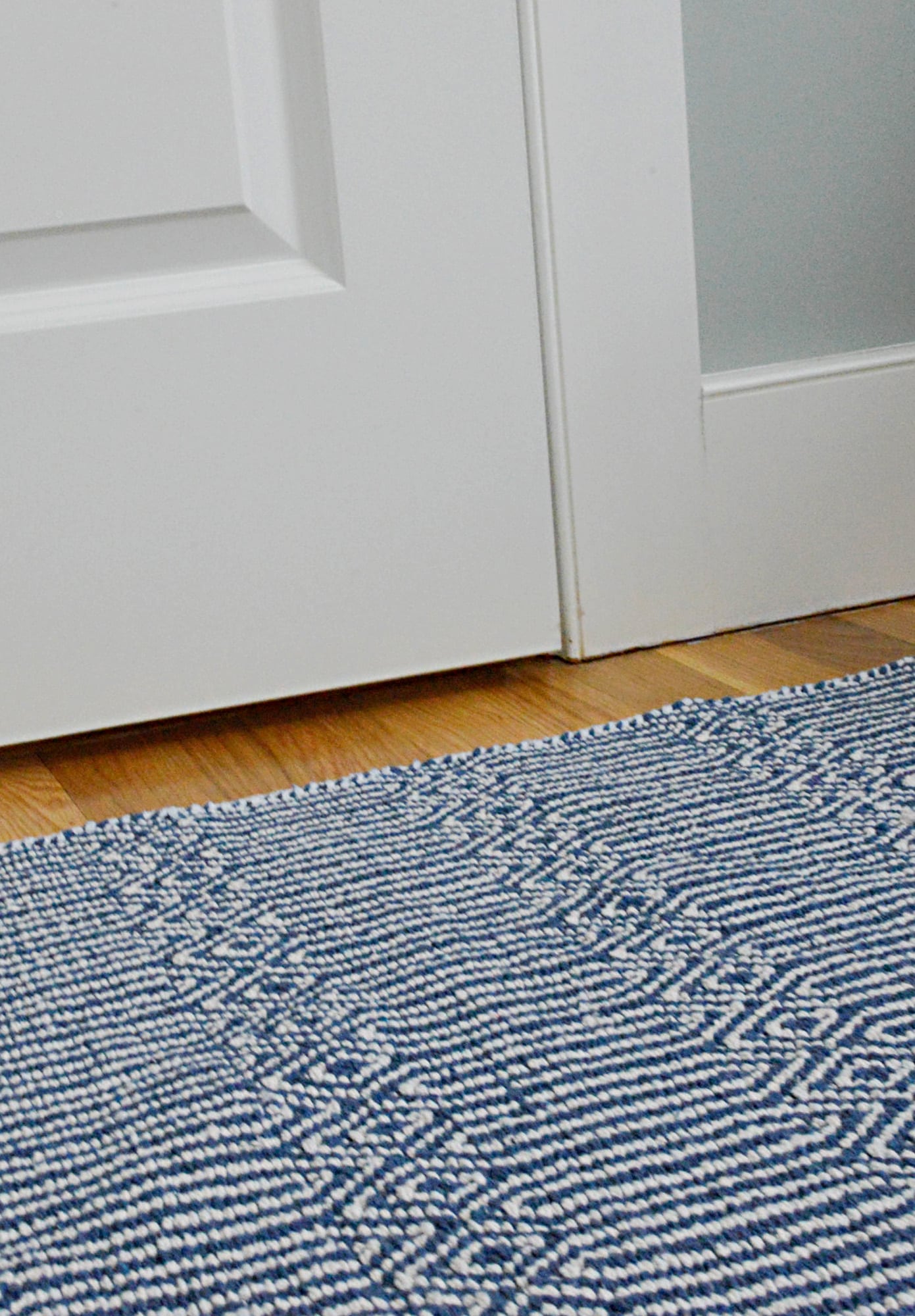 Hancock Eco Cotton Rug Denim/White Hook & Loom