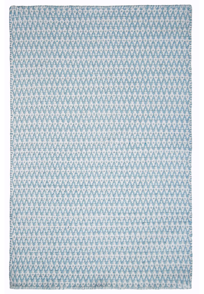 Ashley Eco Cotton Rug Light Blue / White Hook & Loom