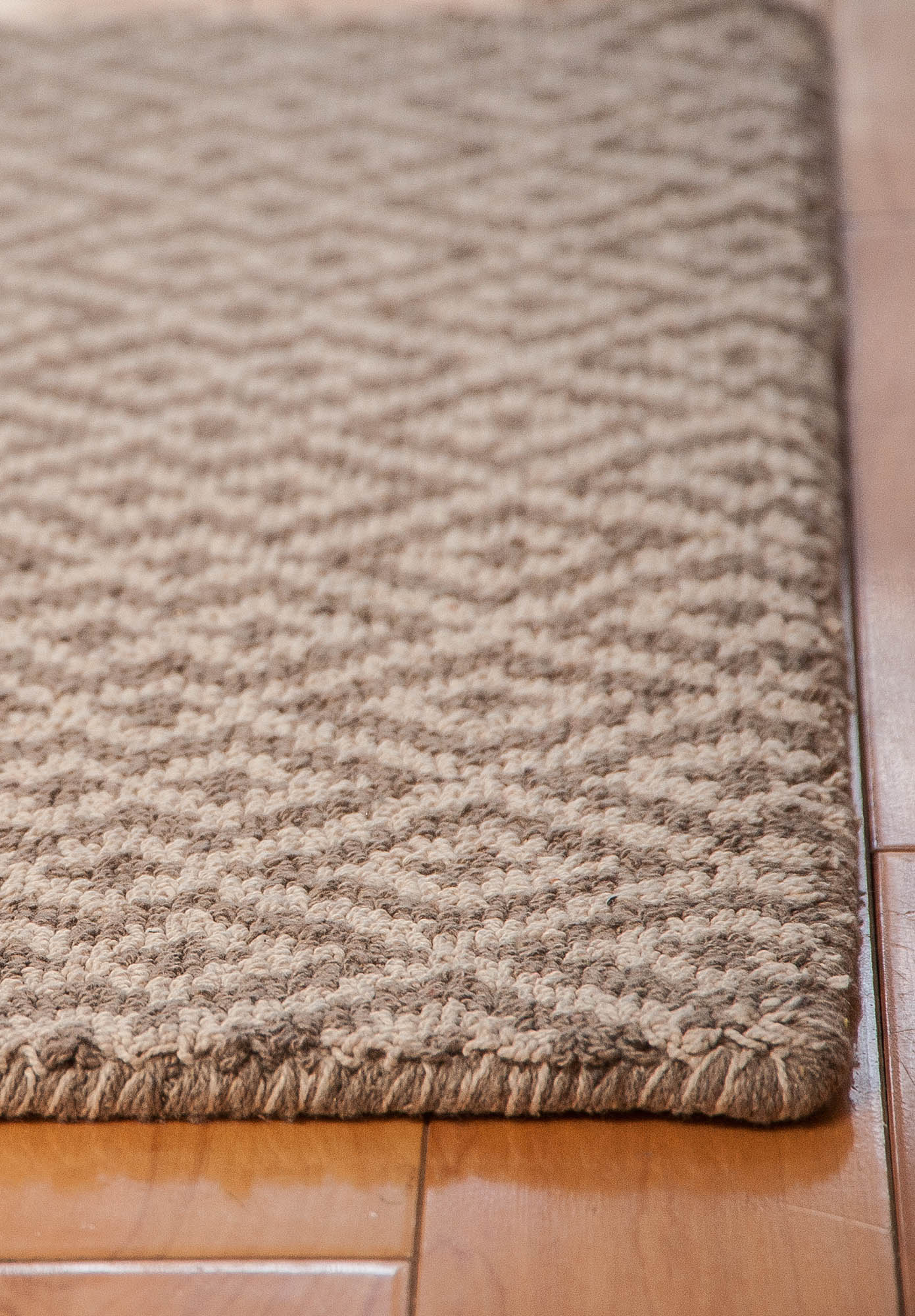Barcelona Taupe Natural Eco Cotton Loom Hooked Rug Hook We