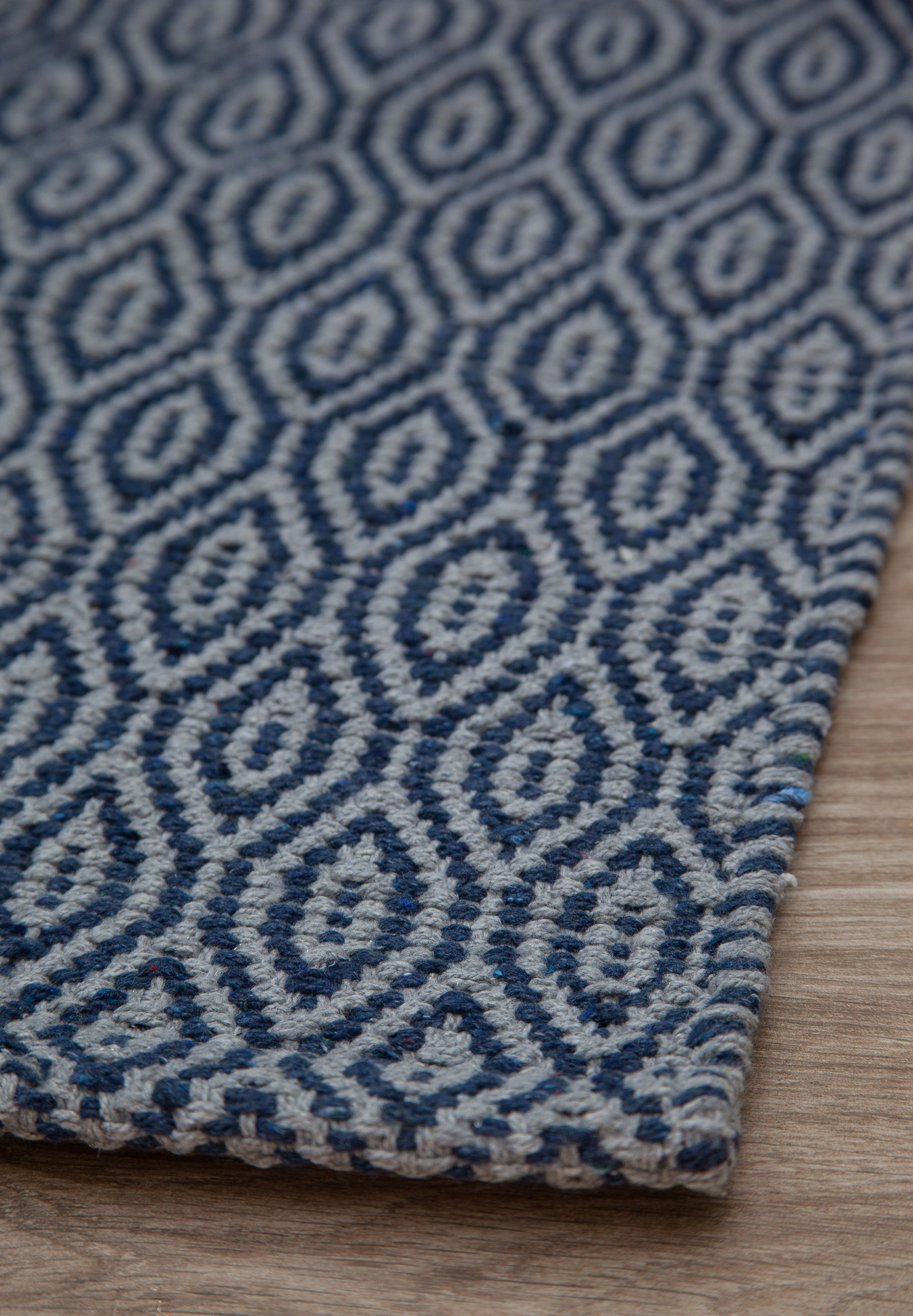 Brighton Eco Cotton Rug Denim/Grey Hook & Loom