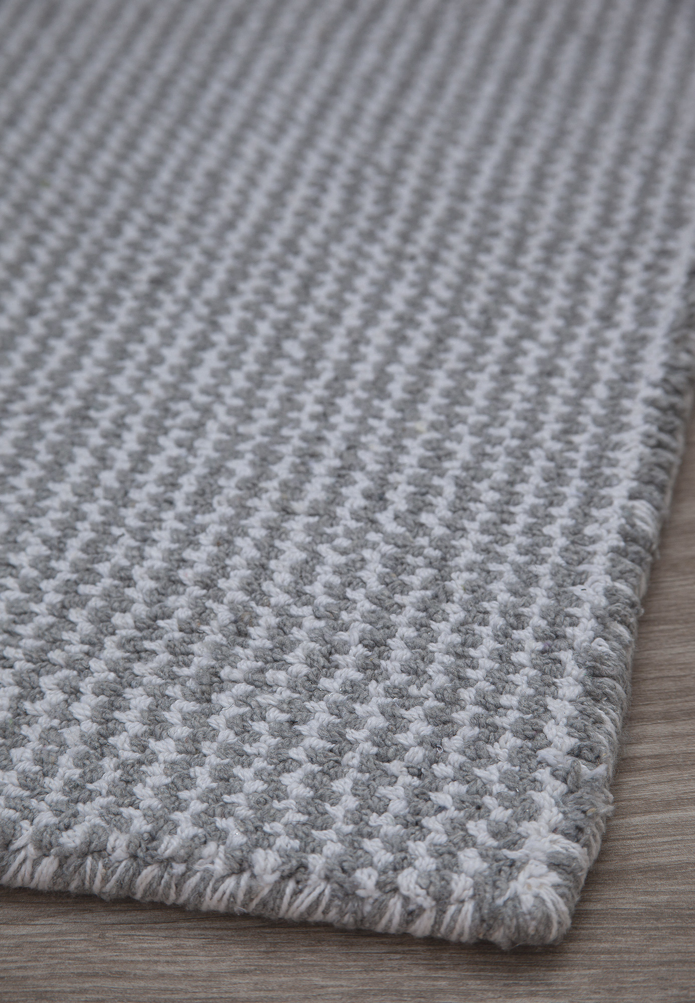 Crossweave Grey/White Eco Cotton LoomHooked Rug Hook & Loom