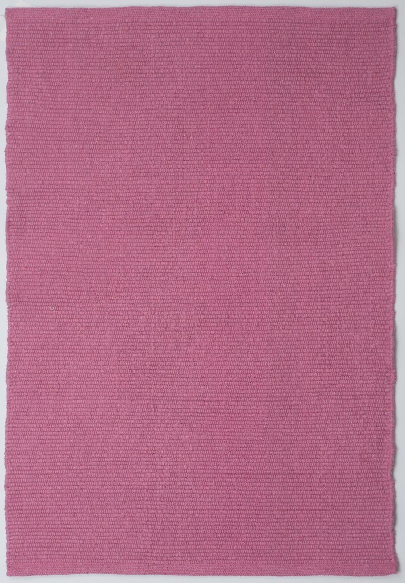 Solid Bright Pink Flatweave Eco Cotton Rug Hook & Loom