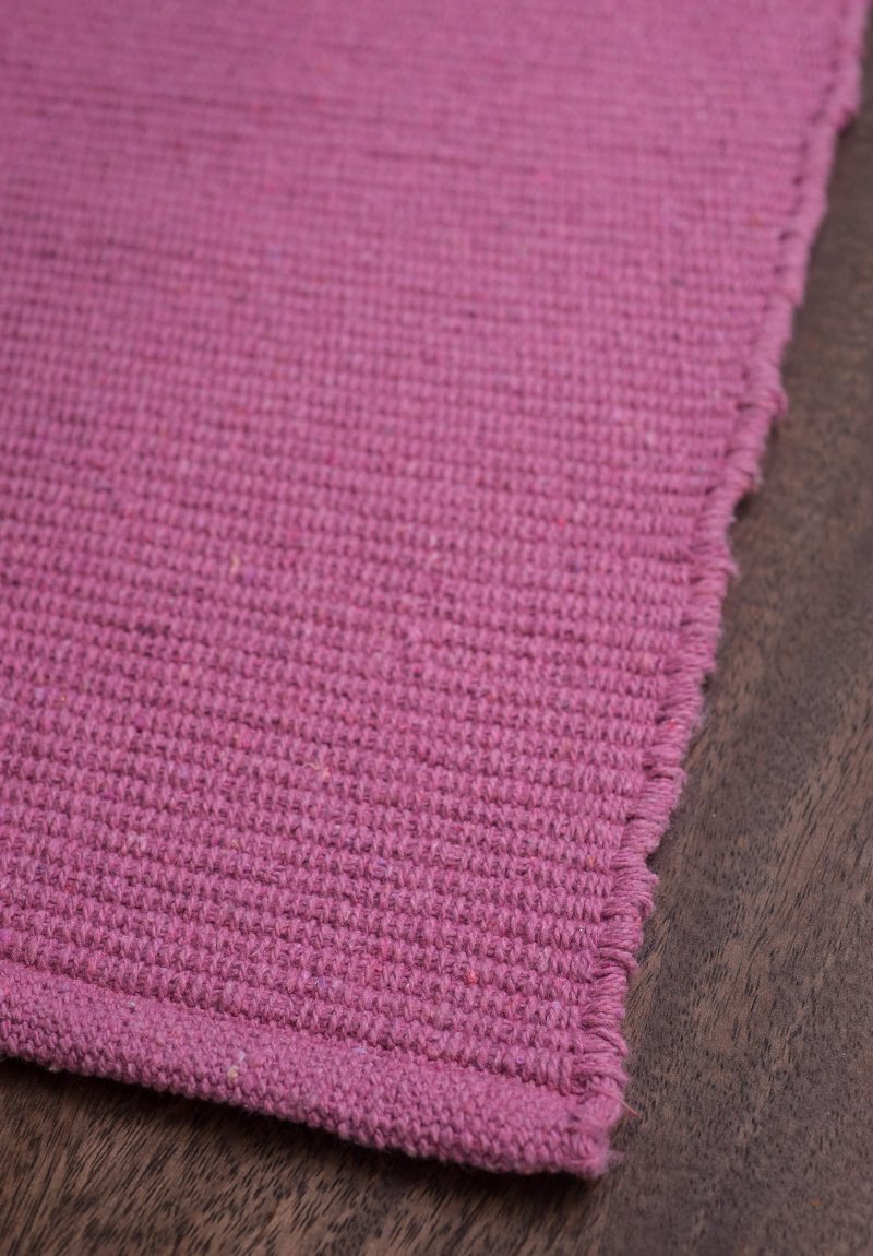 Solid Bright Pink Flatweave Eco Cotton Rug - Hook & Loom