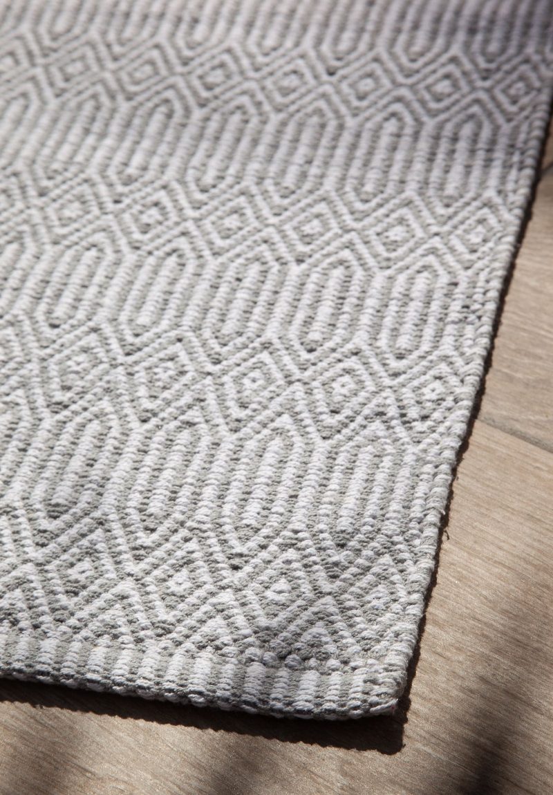 Hancock Eco Cotton Rug Grey/White Hook & Loom