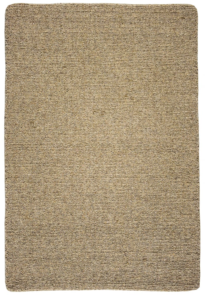 Natural Wool Loom Hooked Rug Solid Coffee Hook & Loom