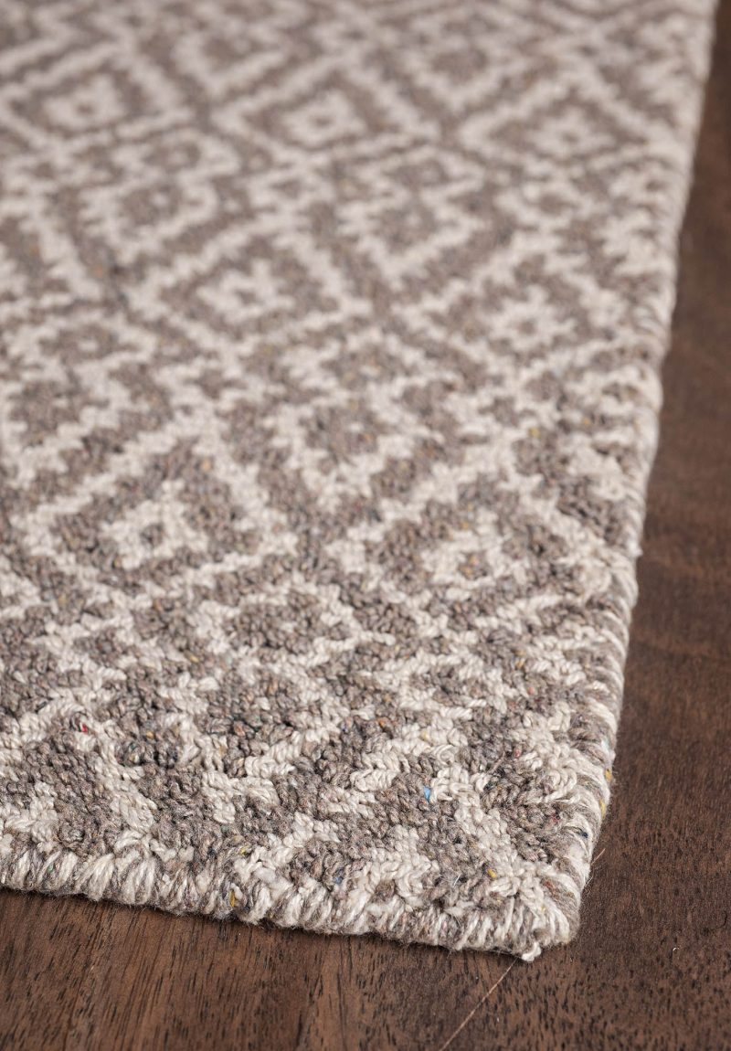 Oslo Taupe Natural Eco Cotton Loom Hooked Rug Oslo Taupe Natural Eco Cotton Loom Hooked Rug
