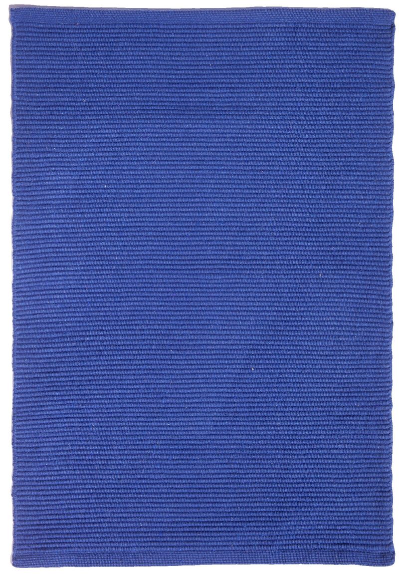 Solid Bright Blue Flatweave Eco Cotton Rug Hook Loom Bright Blue Flatweave Eco Cotton Rug