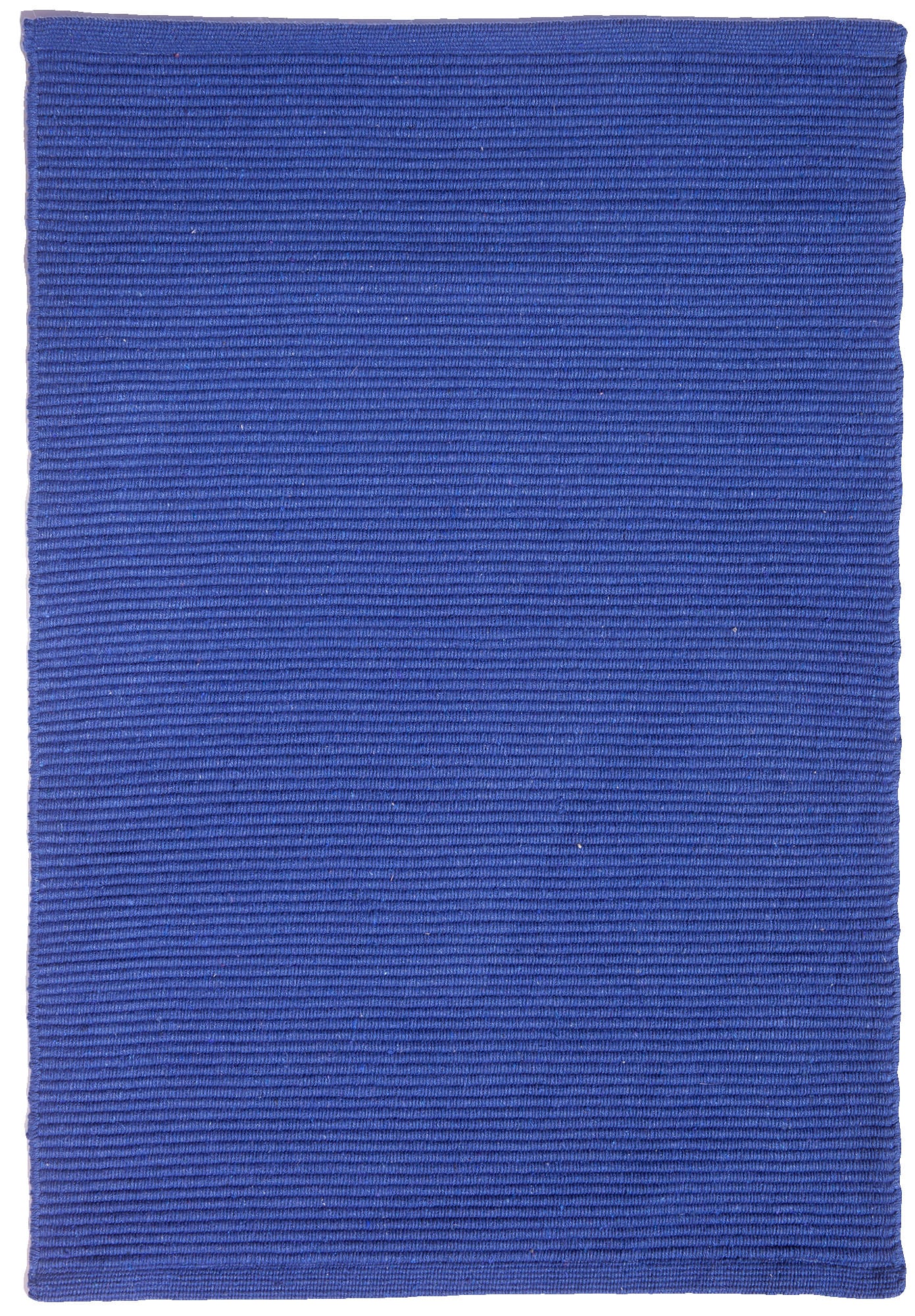 Solid Bright Blue Flatweave Eco Cotton Rug Hook & Loom