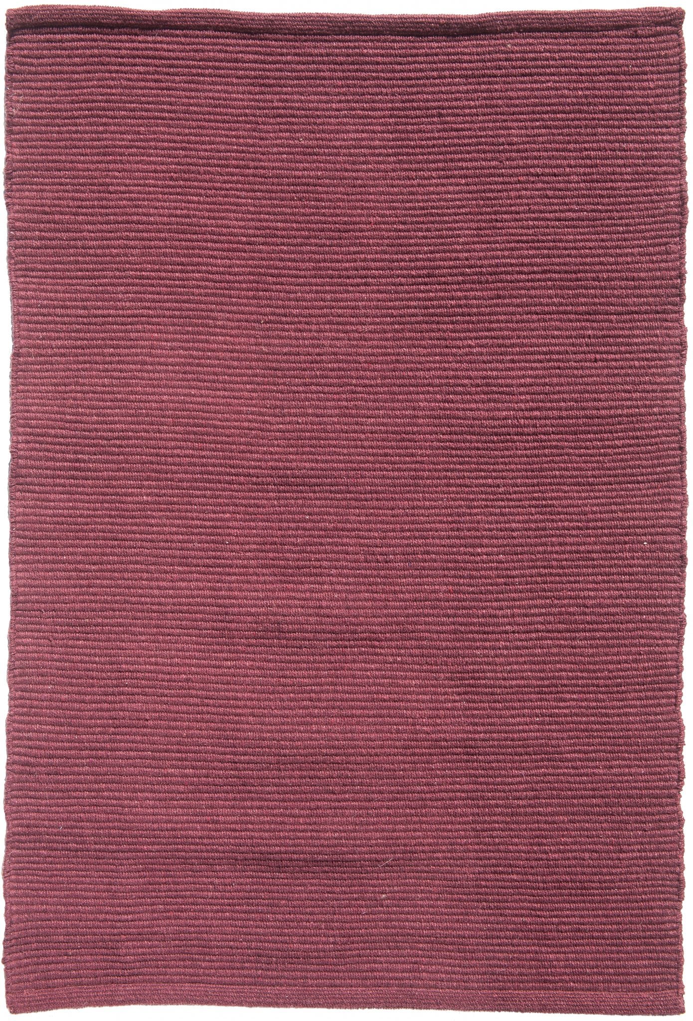 Solid Claret Flatweave Eco Cotton Rug Hook & Loom