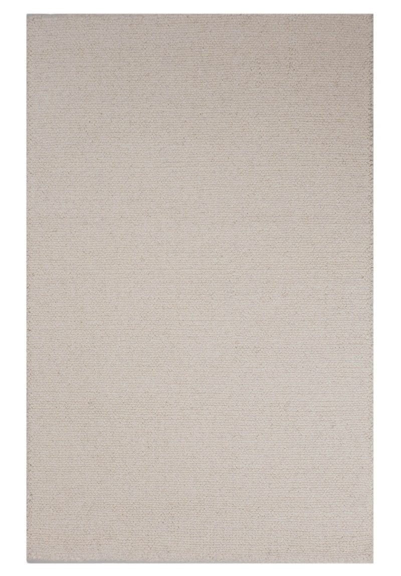Natural Wool Loom Hooked Rug Solid Hook