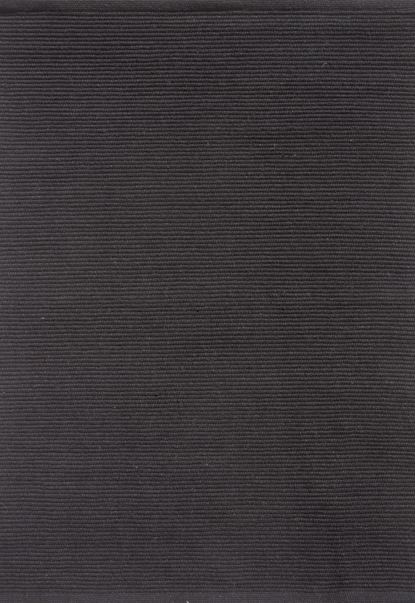 Solid Black Flatweave Eco Cotton Rug - 2' x 4'