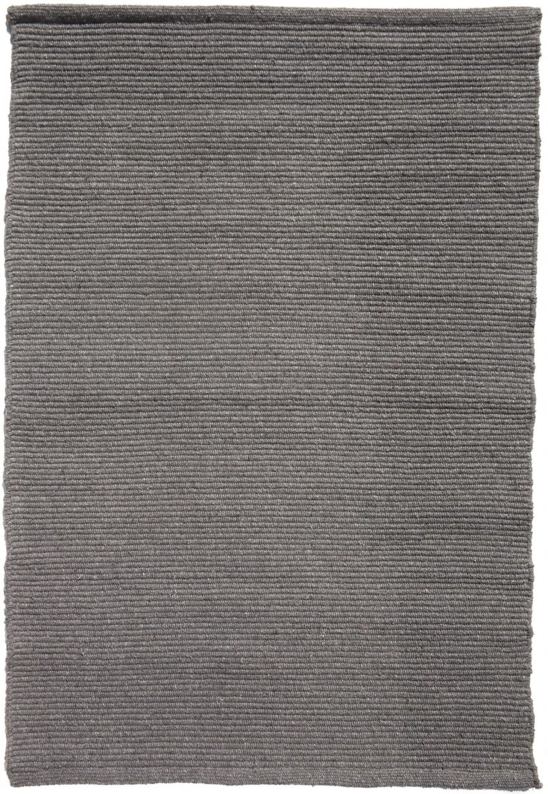 Solid Grey Flatweave Eco Cotton Rug Hook Loom
