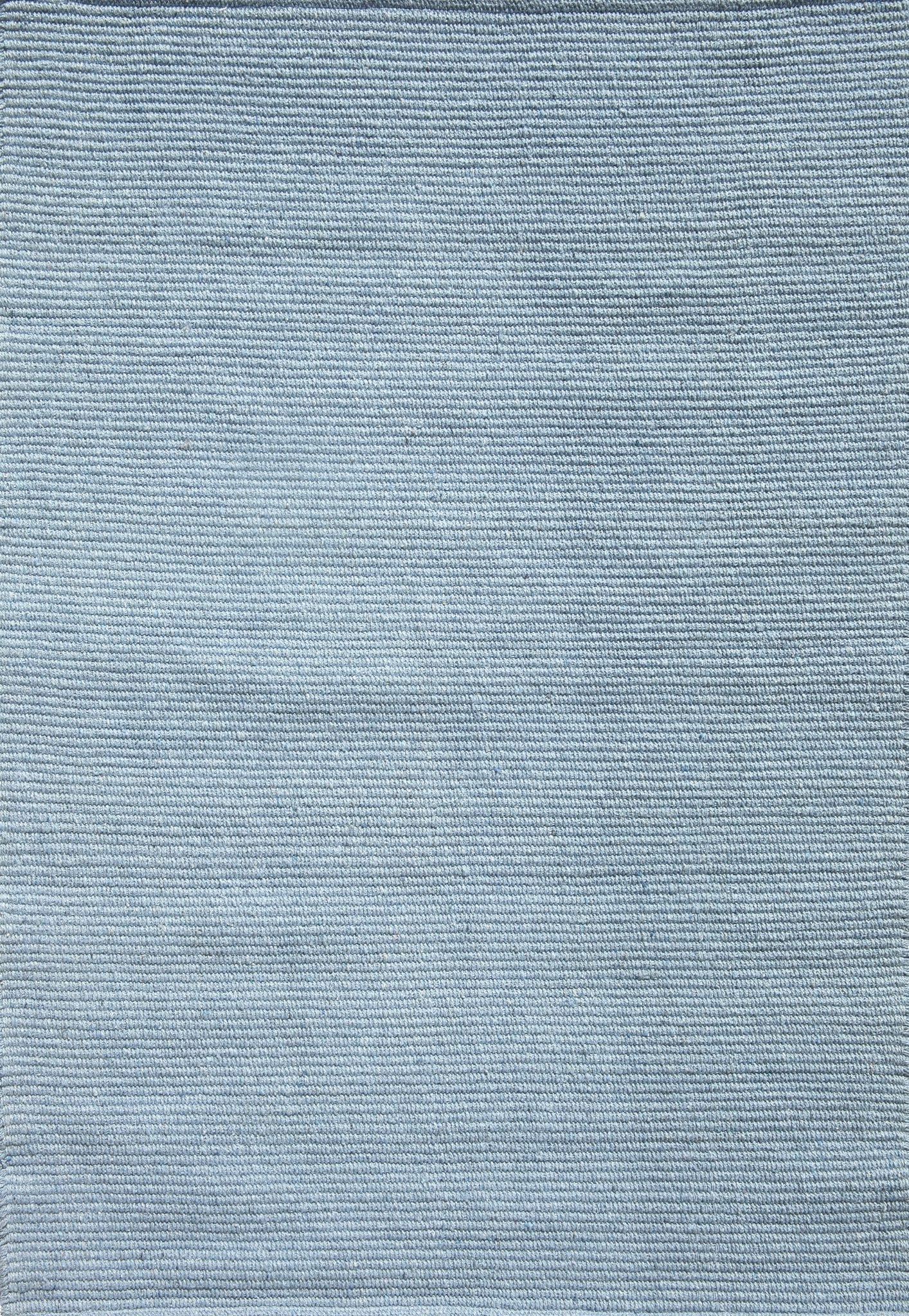 Solid Light Blue Flatweave Eco Cotton Rug - 2' x 6'