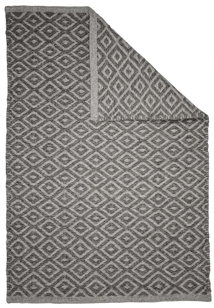 Westminster Silver Grey Natural Wool Woven Rug Hook Loom