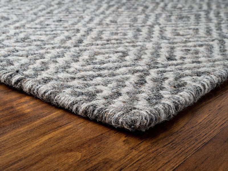 gray woven rug